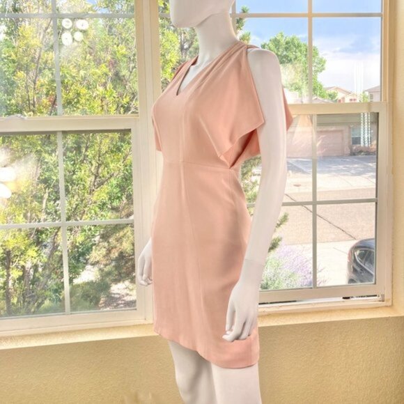 Genny Light Pink Slit Sleeve Mini-Dress - Picture 3 of 9